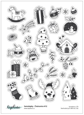 Samolepky LEPIKARO - Čmáranice 12 - 1 arch