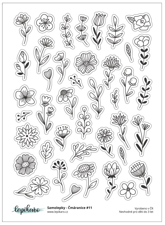 Samolepky LEPIKARO - Čmáranice 11 - 1 arch