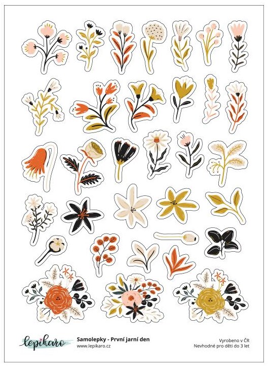 Samolepky LEPIKARO - První jarní den - 1 arch