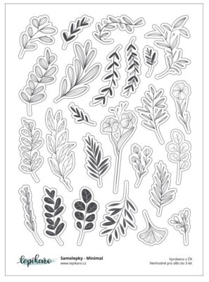 Samolepky LEPIKARO - Minimal (průsvitné) - 1 arch