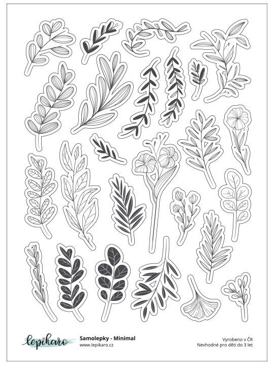 Samolepky LEPIKARO - Minimal - 1 arch