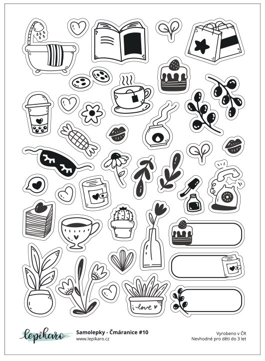 Samolepky LEPIKARO - Čmáranice 10