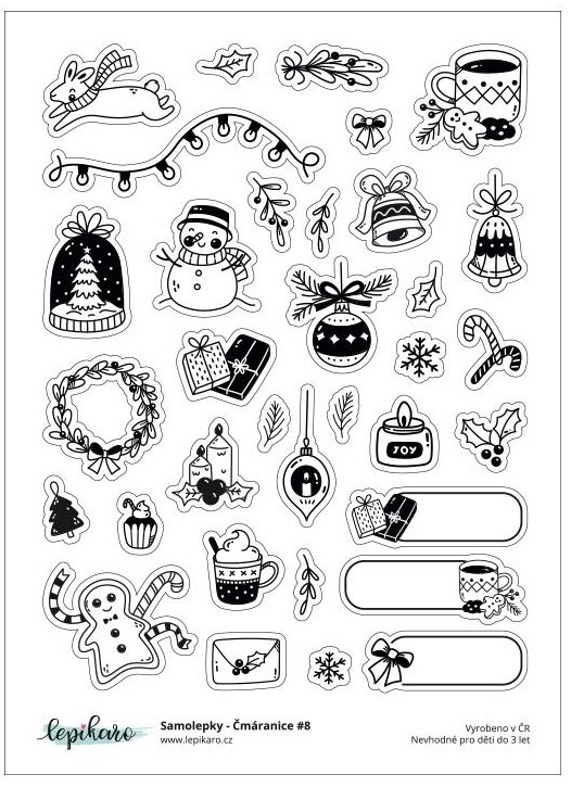 Samolepky LEPIKARO - Čmáranice 8 - 1 arch