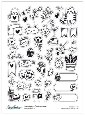 Samolepky LEPIKARO - Čmáranice 6 - 1 arch