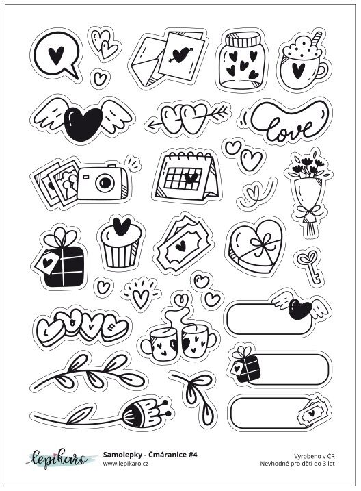 Samolepky LEPIKARO - Čmáranice 4
