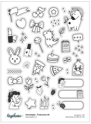 Samolepky LEPIKARO - Čmáranice 5 - 1 arch