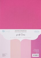 Sada barevných papírů tón v tónu A4 dpCraft 220g - růžová - sada 20 listů