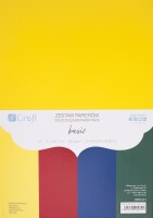 Sada barevných papírů tón v tónu A4 dpCraft 220g - základní barvy - sada 20 listů