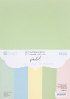 Sada barevných papírů tón v tónu A4 dpCraft 220g - pastelové barvy - sada 20 listů