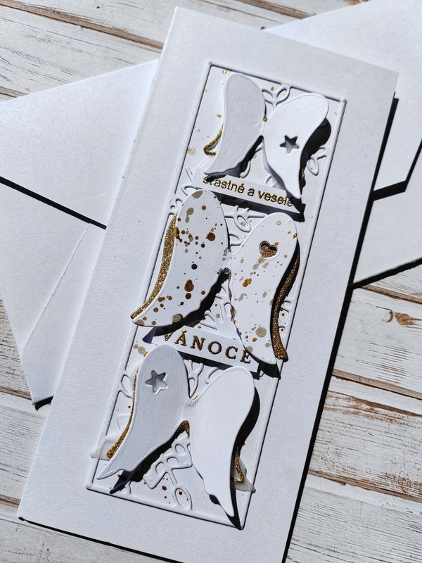 Přání ruční výroba - Andělská křídla