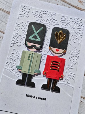 Přání ruční výroba - Louskáčci 2 - 1 ks