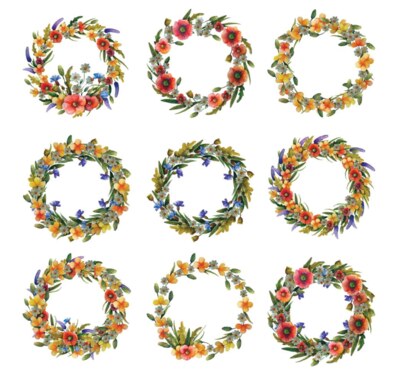 Potištěný papír s věnečky 12x12" PAPER HEAVEN - Endless Meadows - 1 ks