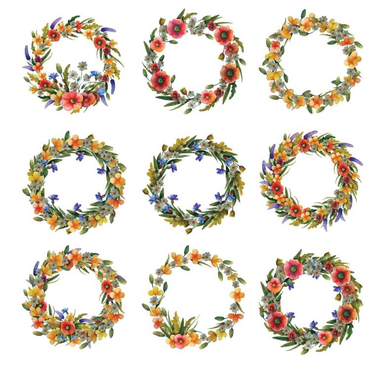 Potištěný papír s věnečky 12x12" PAPER HEAVEN - Endless Meadows - 1 ks