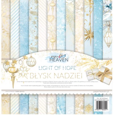Sada oboustranně potištěných papírů PAPER HEAVEN 12x12" - Light of Hope - sada 12 listů