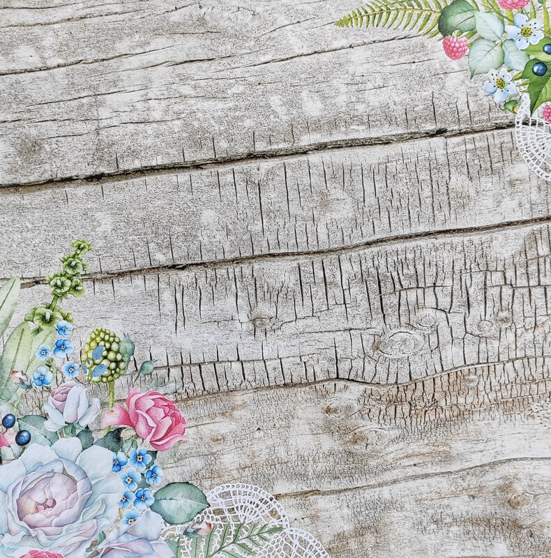 Sada oboustranně potištěných papírů PAPER HEAVEN 12x12" - Berry Hunt - sada 12 listů