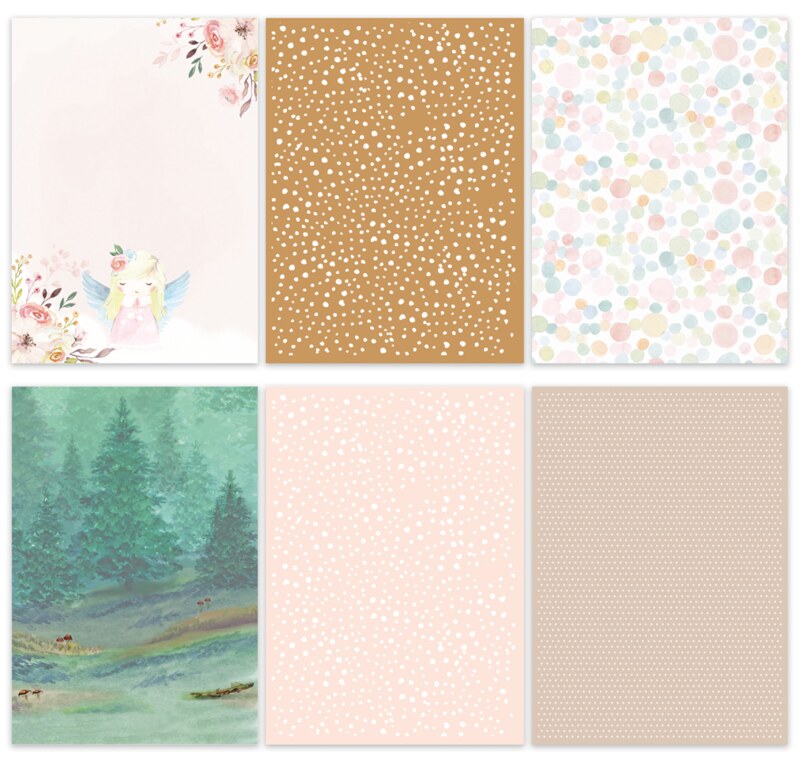 Sada potištěných papírů dpCraft - Magical Forest - sada 20 listů