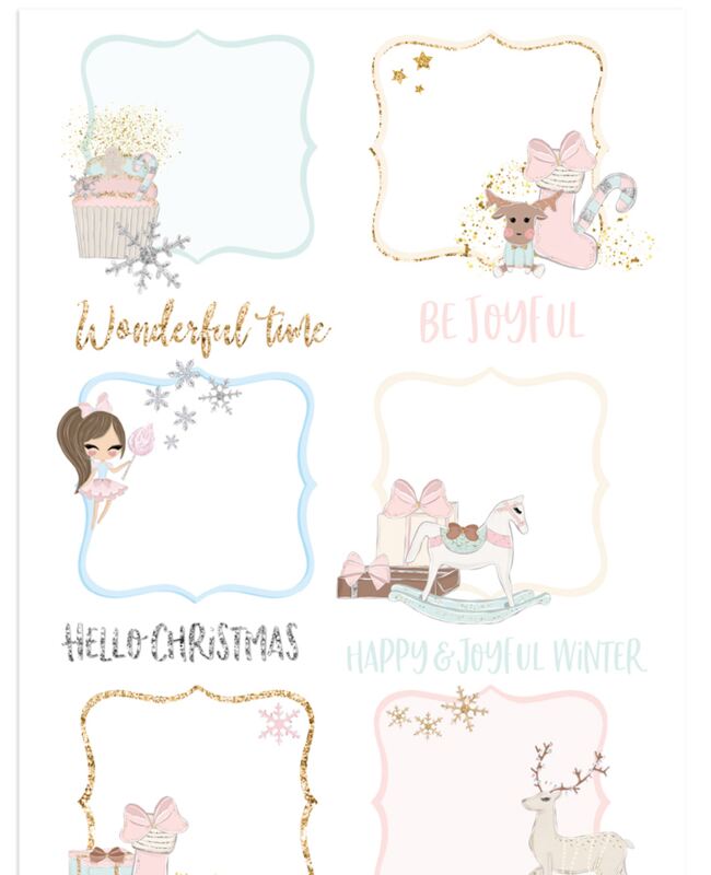 Sada potištěných papírů dpCraft - Frosty Pastels - sada 20 listů