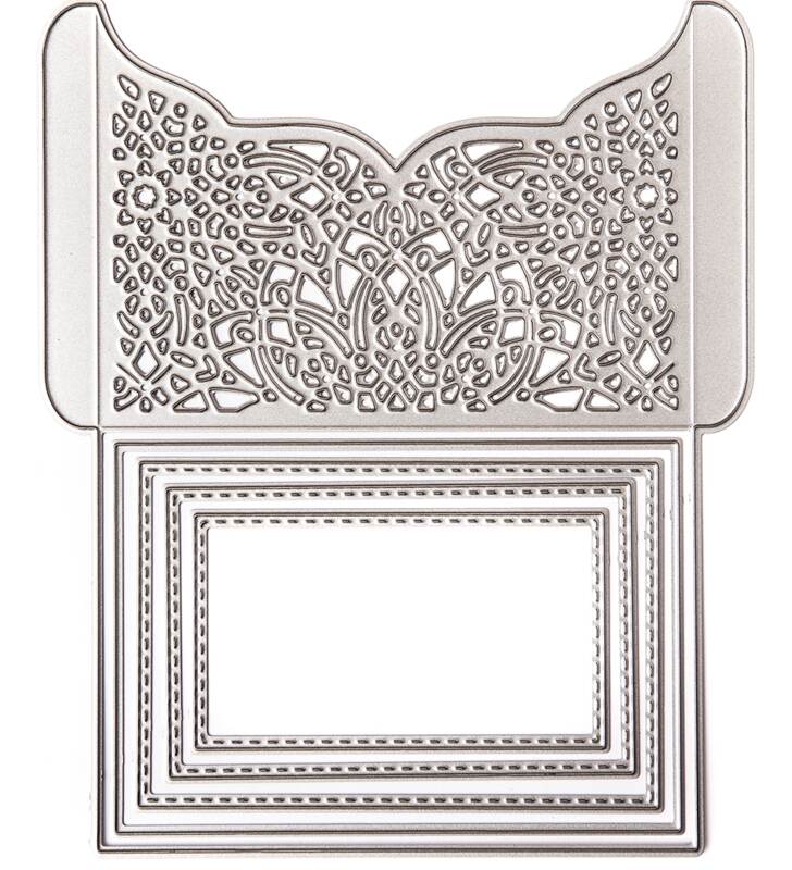 Vyřezávací šablony dpCraft - krajkové pouzdro - sada 5 ks