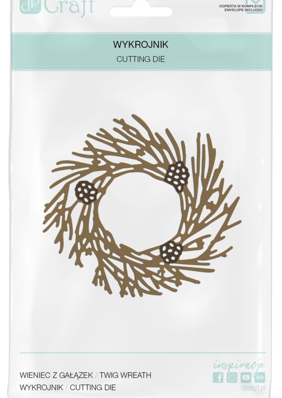Vyřezávací šablony dpCraft - věneček z větviček - 1 ks