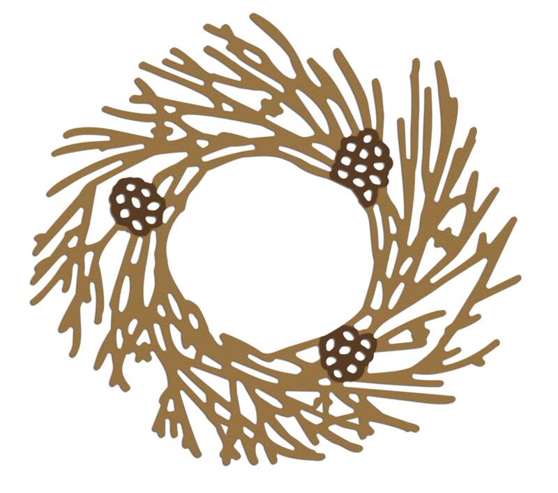 Vyřezávací šablony dpCraft - věneček z větviček - 1 ks