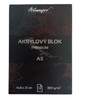 Akrylový blok A5 premium Artmagico 300g/m2 - 12 listů
