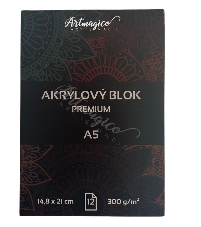 Akrylový blok A5 premium Artmagico 300g/m2 - 12 listů