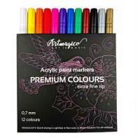 Akrylové popisovače Artmagico extra fine tip 0,7 mm - sada 12 ks