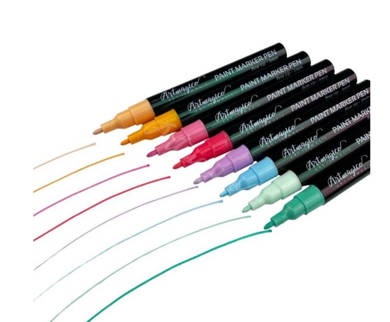 Akrylové pastelové popisovače Artmagico 1 mm - sada 8 ks