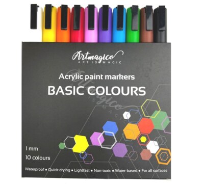 Akrylové popisovače Artmagico 1 mm - sada 10 ks