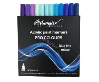 Akrylové popisovače Artmagico PRO modré - sada 12 ks