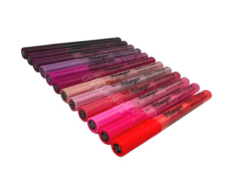 Akrylové popisovače Artmagico PRO růžové/fialové - sada 12 ks