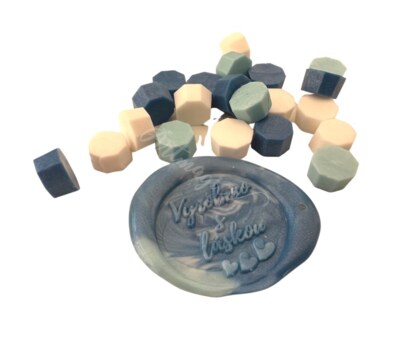 Pečetící vosk Artmagico - světle modrý mix - balení 100 ks