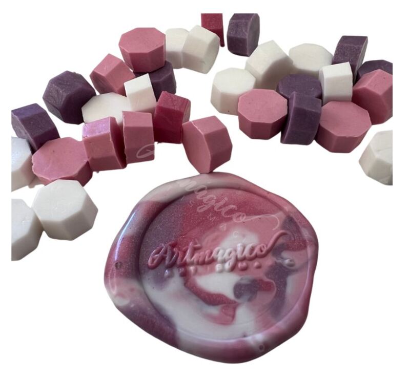 Pečetící vosk Artmagico - růžový mix - balení 100 ks