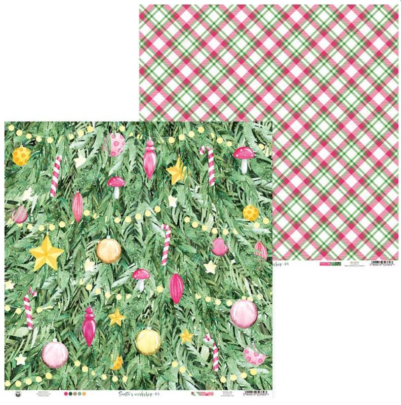 Sada scrapbookových oboustranně potištěných papírů P13 12x12" Santa´s workshop - sada 12 listů
