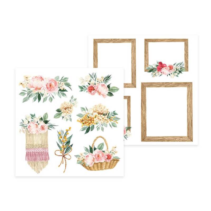Sada scrapbookových oboustranně potištěných papírů P13 6x6" Flowerish - sada 24 listů