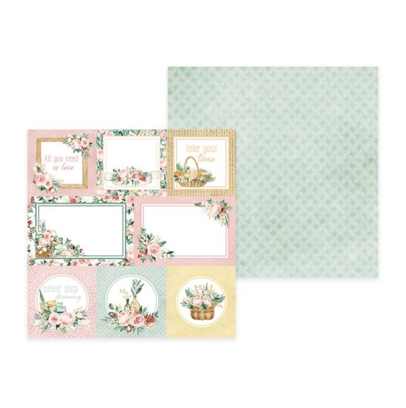 Sada scrapbookových oboustranně potištěných papírů P13 6x6" Flowerish - sada 24 listů