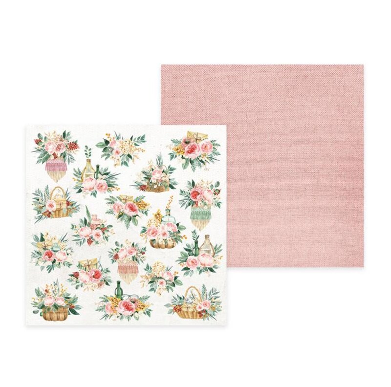 Sada scrapbookových oboustranně potištěných papírů P13 6x6" Flowerish - sada 24 listů