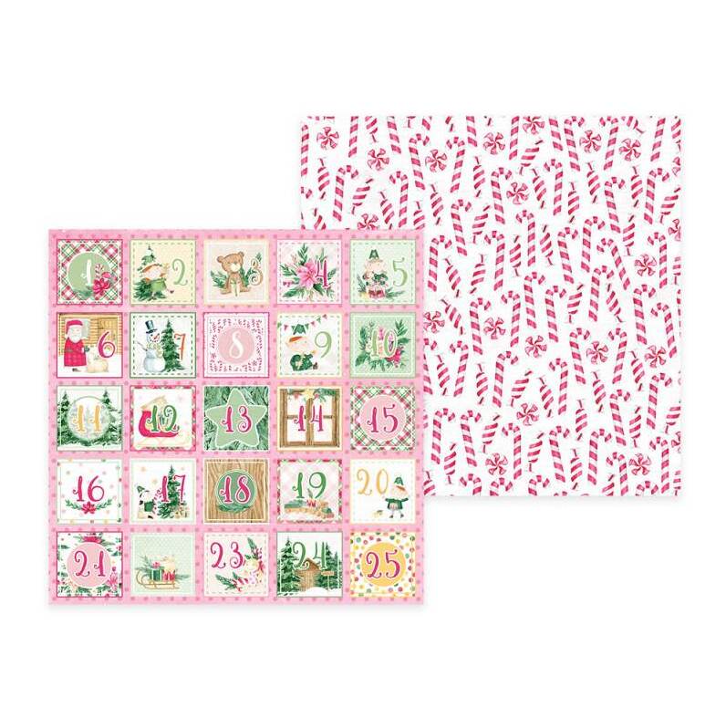 Sada scrapbookových oboustranně potištěných papírů P13 6x6" Santa´s workshop - sada 24 listů