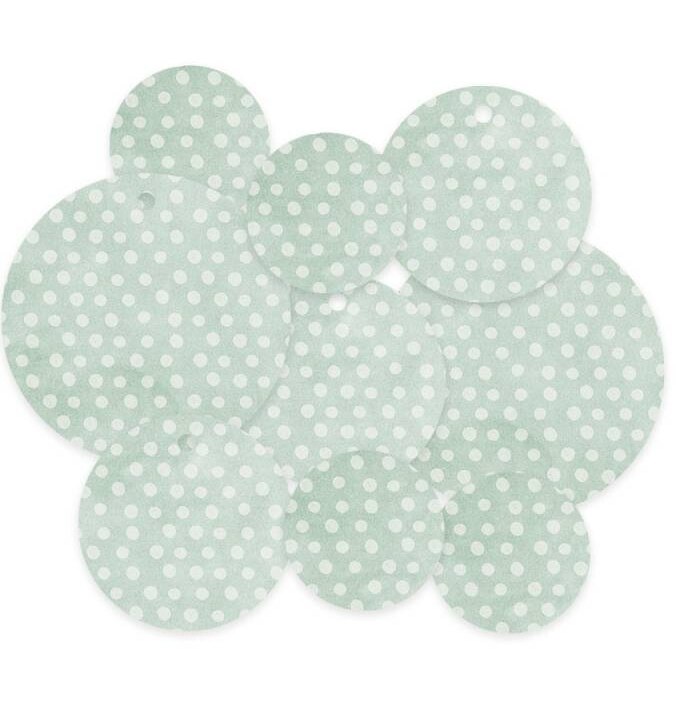 Dekorativní visačky kulaté P13 - Flowerish