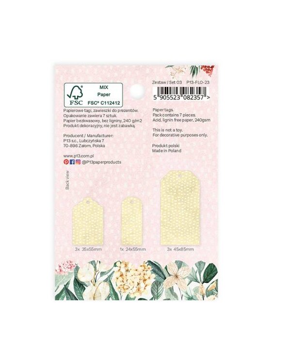 Papírové výseky P13 - Flowerish - sada 12 ks