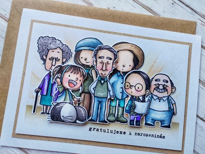 Přání ruční výroba - Rodina - 1 ks