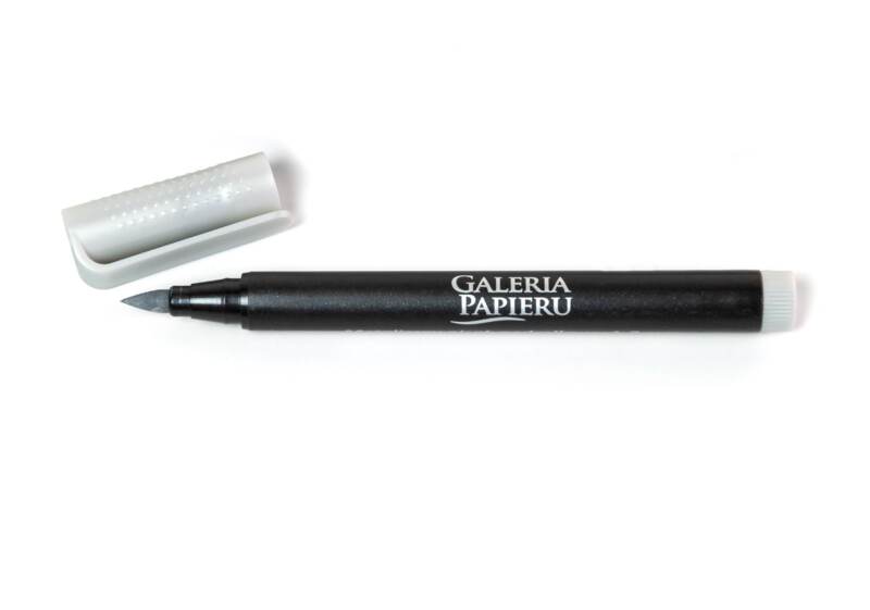 Metalický stříbrný štětcový fix - 1 ks