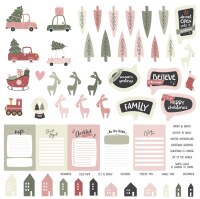 Papírové výseky MODA SCRAP - Fluffy Xmas - sada 63 ks