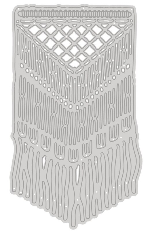 Vyřezávací šablona dpCraft - Macramé - 1 ks