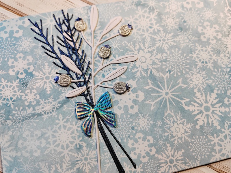 Dárková obálka - Sněhové vločky - 1 ks