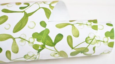 Vánoční balicí papír MANKAI A2 - Jmelí - 1 arch