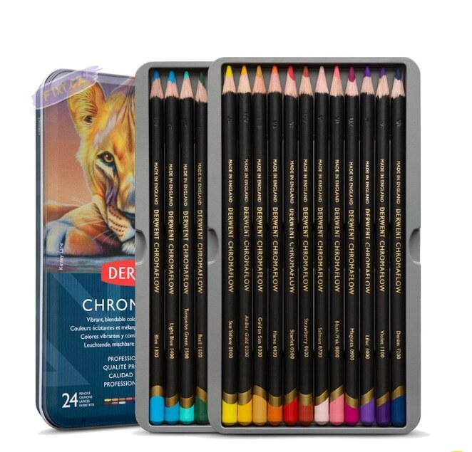Pigmentové pastelky DERWENT Chromaflow 24 - sada 24 ks