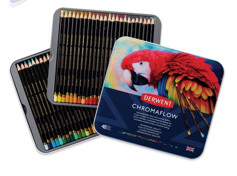 Pigmentové pastelky DERWENT Chromaflow 48 - sada 48 ks