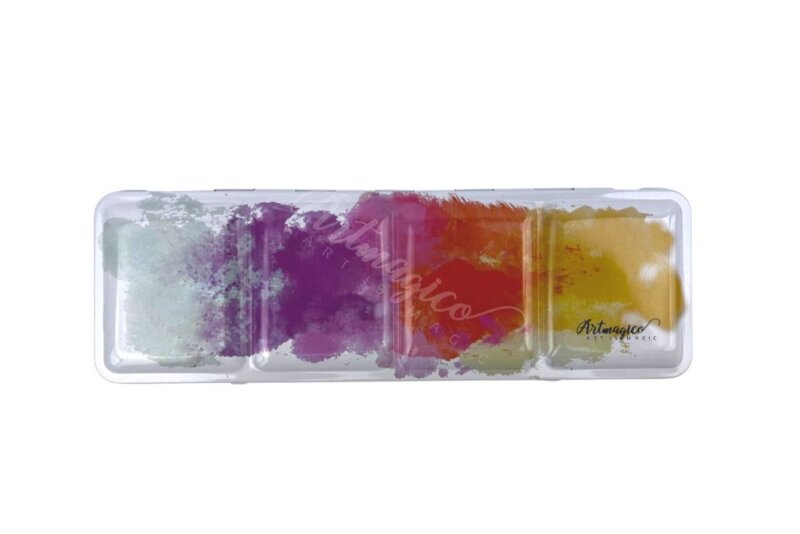 Profesionální akvarelové perleťové barvy ARTMAGICO 24 - sada 24 ks