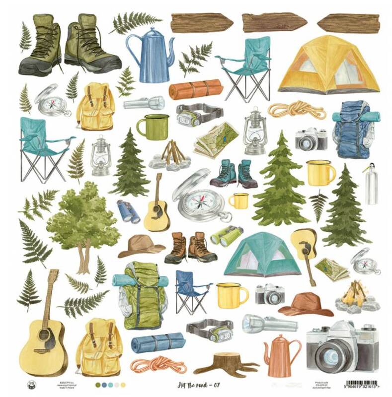 Potištěný papír 12x12" P13 HIT the Road 07